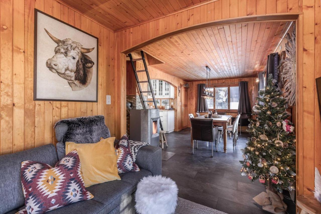 Chalet Noisette Authentic Swiss Chalet Perfect For Families La Tzoumaz Esterno foto